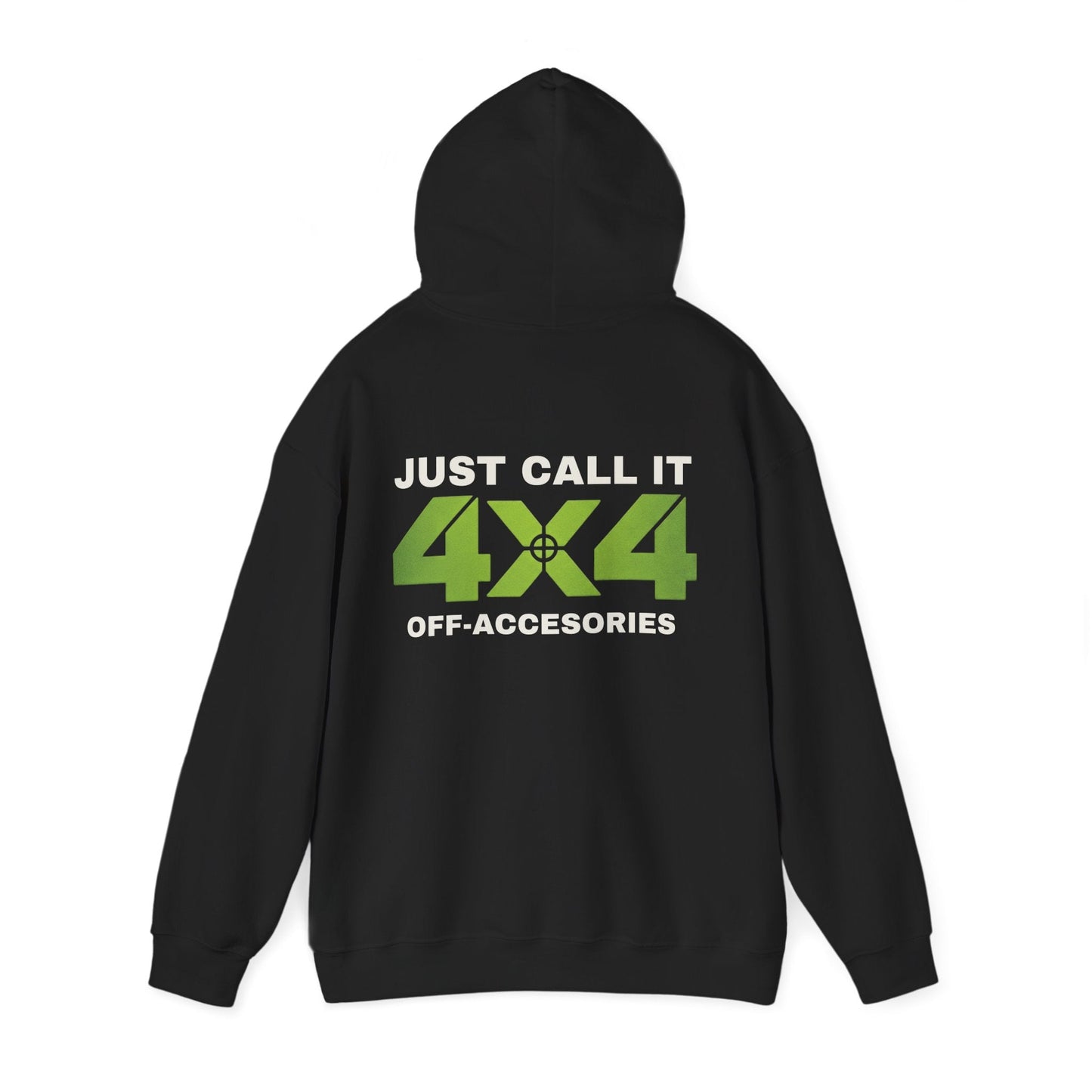 4x4 Off-Accessories Hoodie — "Just Call It 4x4" Green Logo