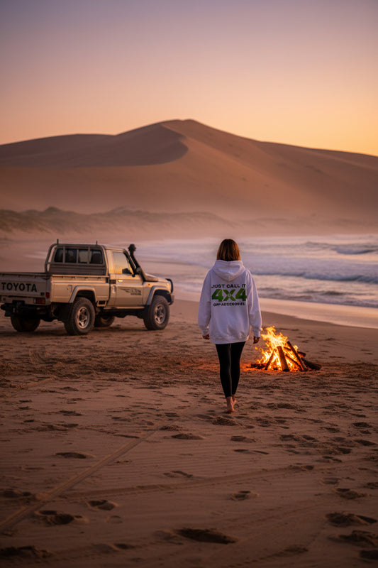 4x4 Off-Accessories Hoodie — "Just Call It 4x4" Green Logo