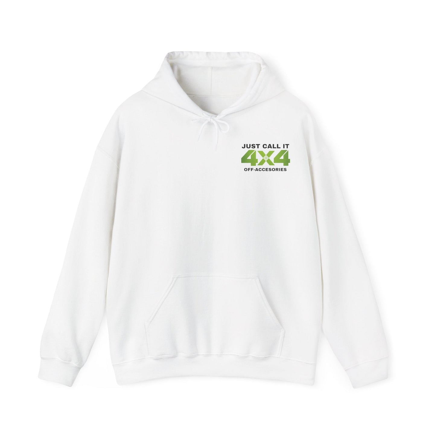 4x4 Off-Accessories Hoodie — "Just Call It 4x4" Green Logo